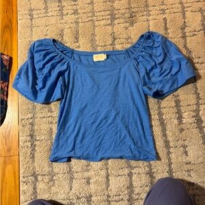 Nation LTD Jayden Flutter Sleeve Blue Tee